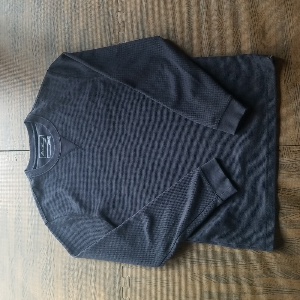 Eddie Bauer Quartz Trail Thermal Crew Shirt Dark Charcoal Men's M